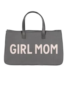 Canvas Tote Gray - Girl Mom