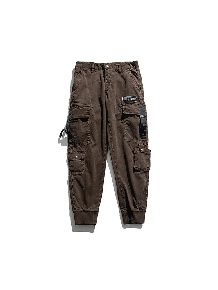 Casual Multi-Pocket Tapered Pants Outdoor Cargo Pants