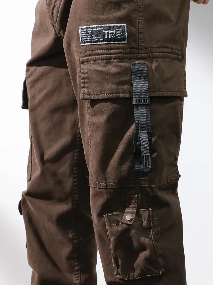 Casual Multi-Pocket Tapered Pants Outdoor Cargo Pants