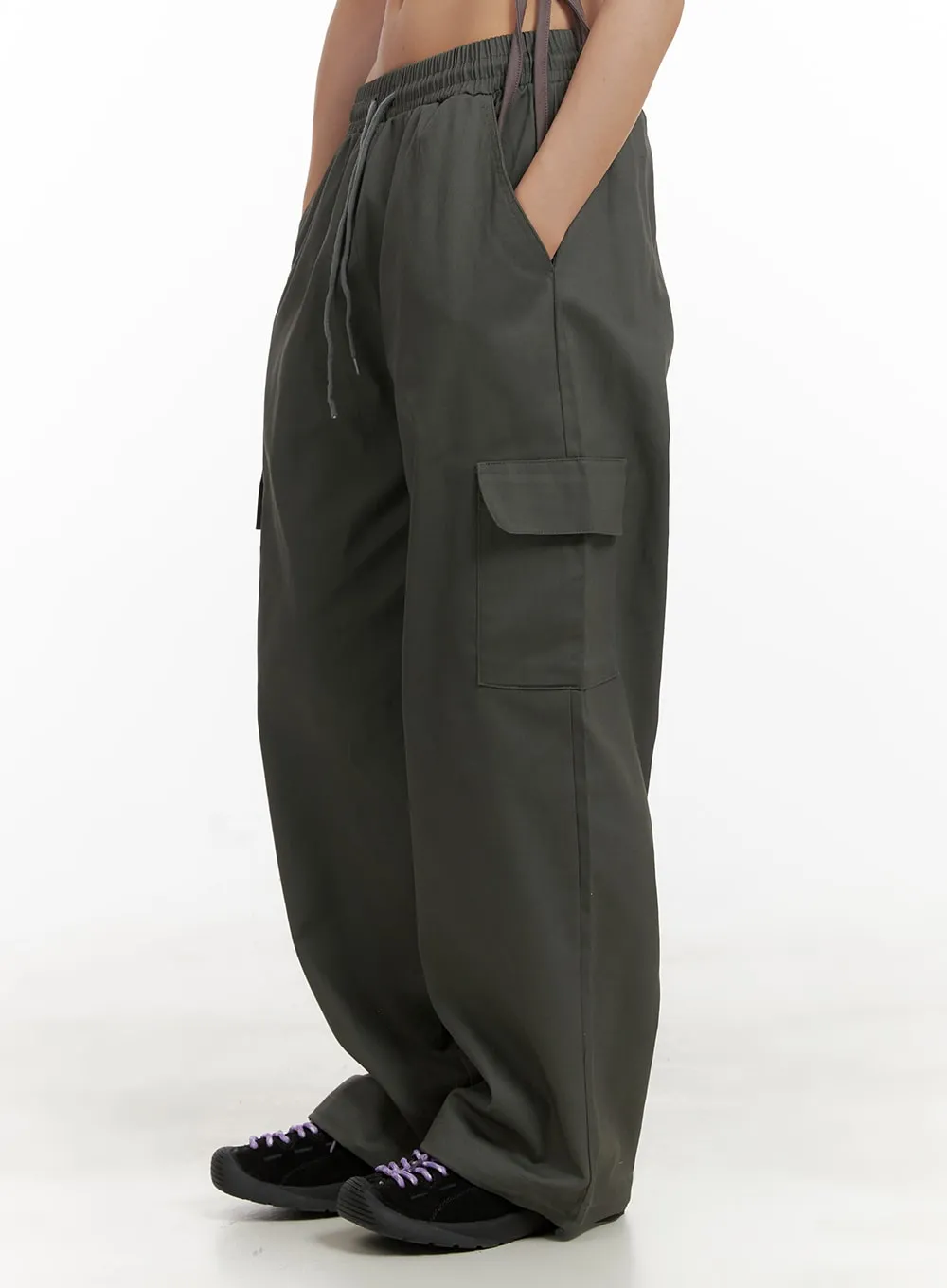 Comfy Cargo Pants (Dark Gray) OA429