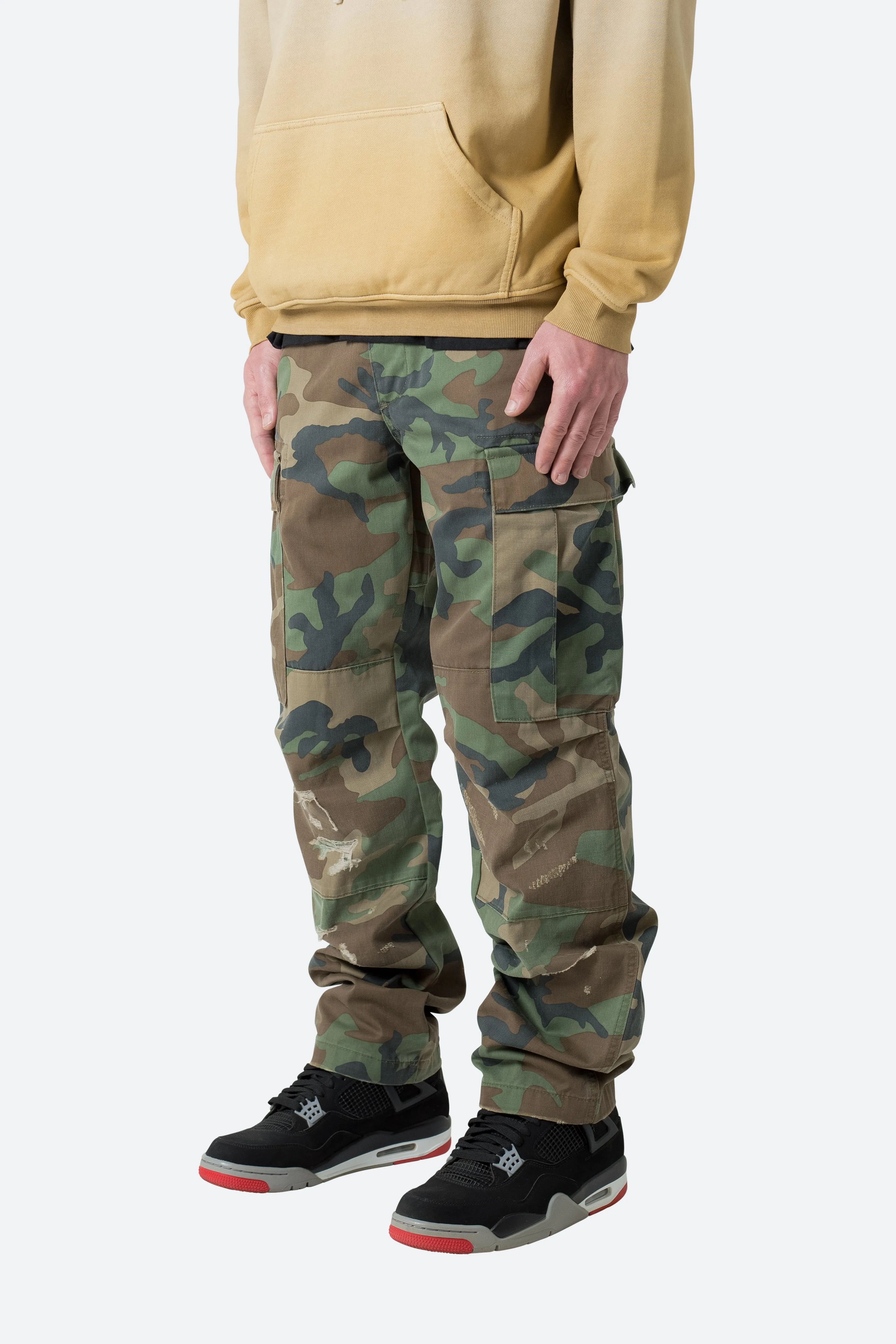 Double Knee Vintage Cargo Pants - Camo