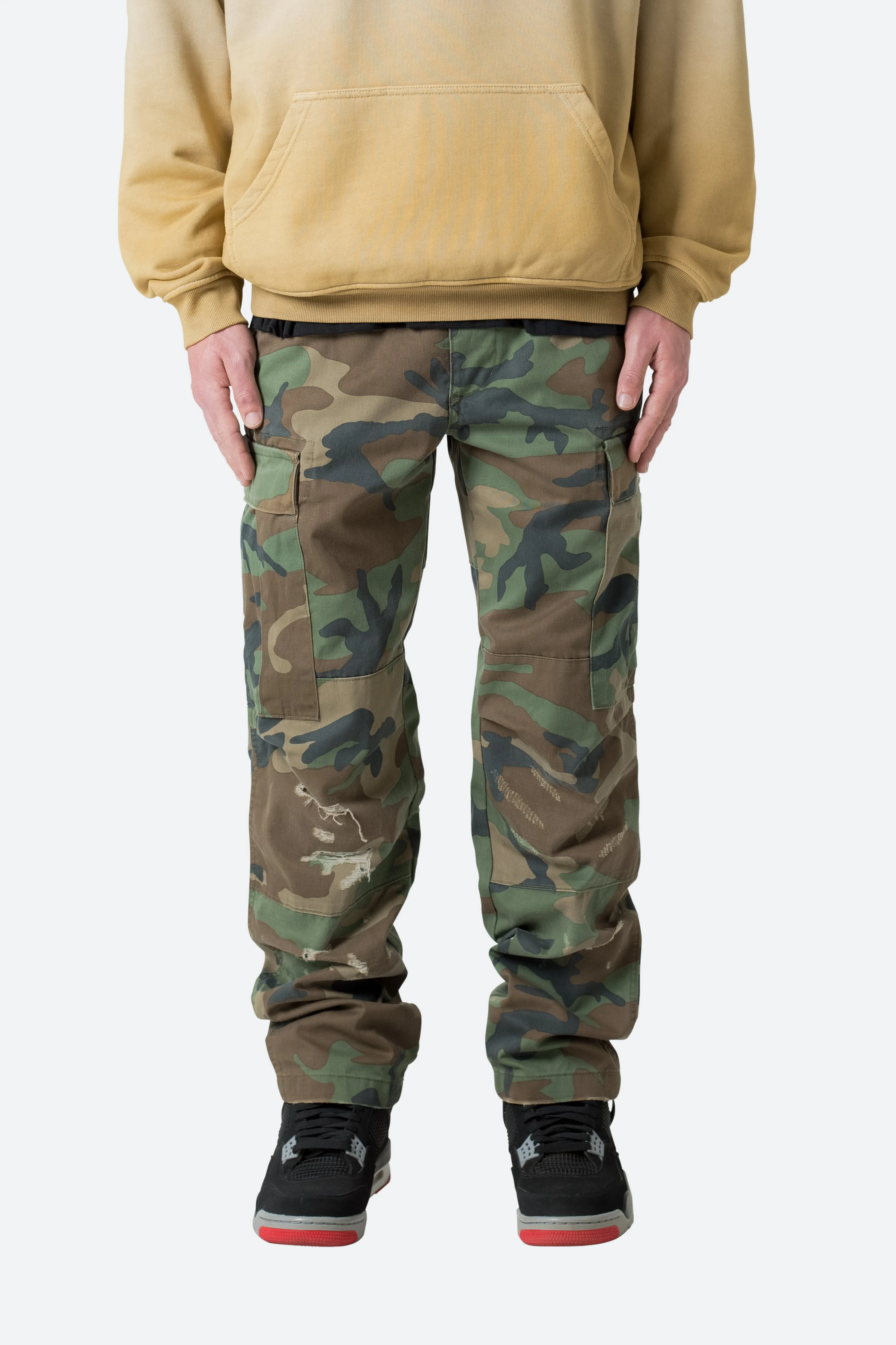 Double Knee Vintage Cargo Pants - Camo