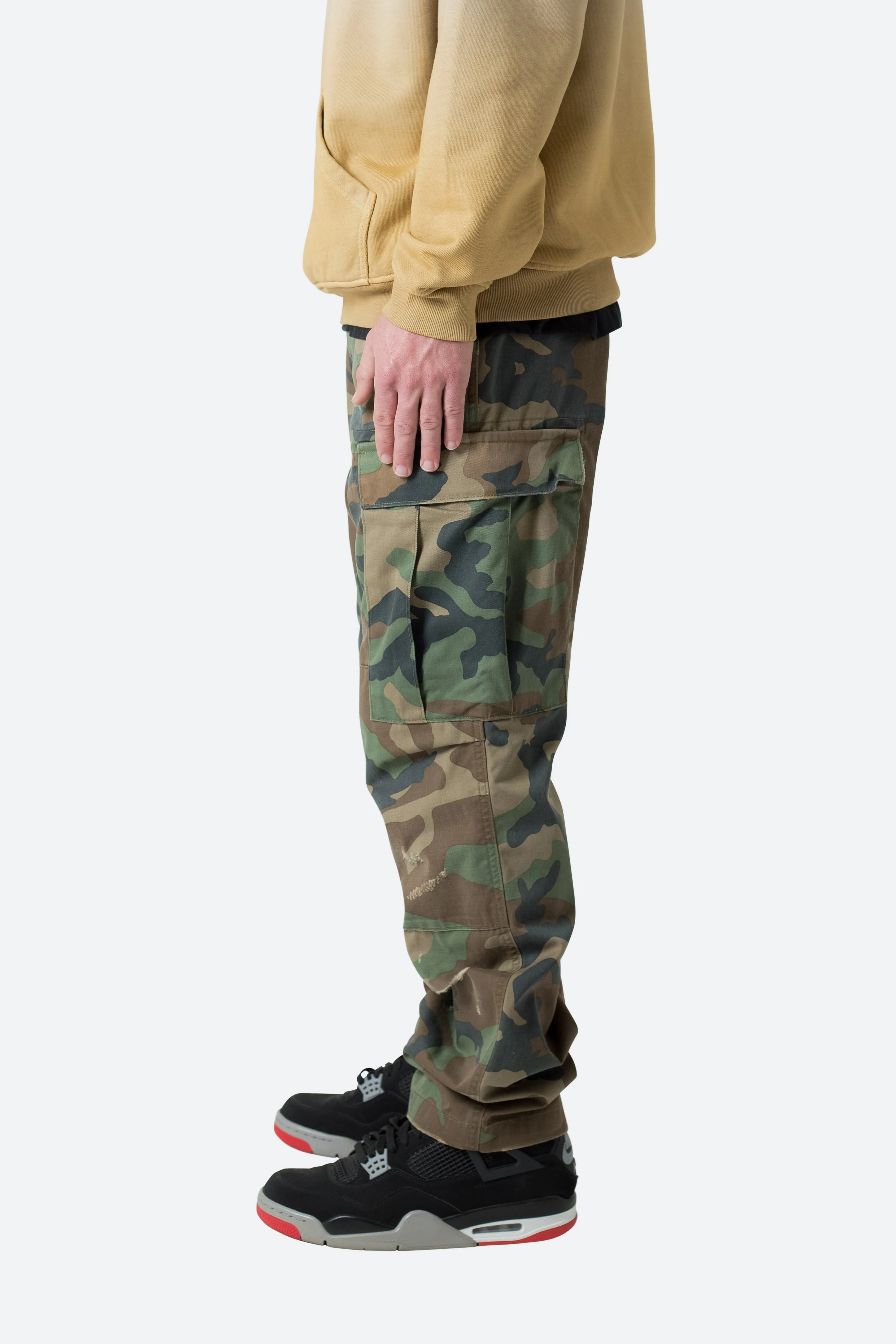 Double Knee Vintage Cargo Pants - Camo