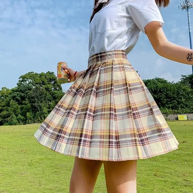 Electric Plaid Skirt (17 Colors)