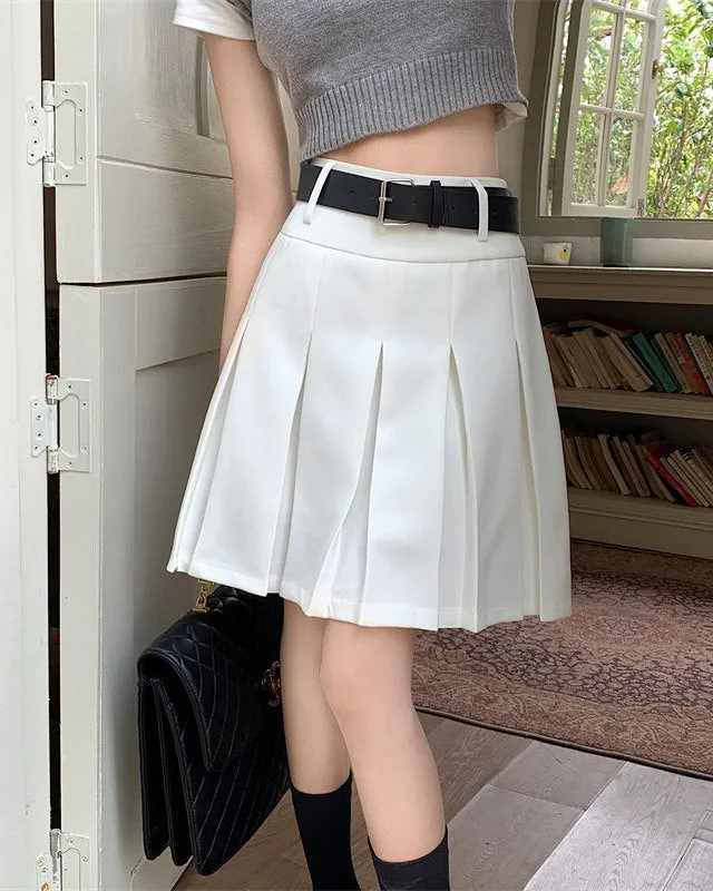 Good Manners Knee-Length Pleated Skirt