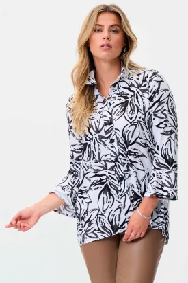 Joseph Ribkoff Vanilla/ Black Blouse Style 231297