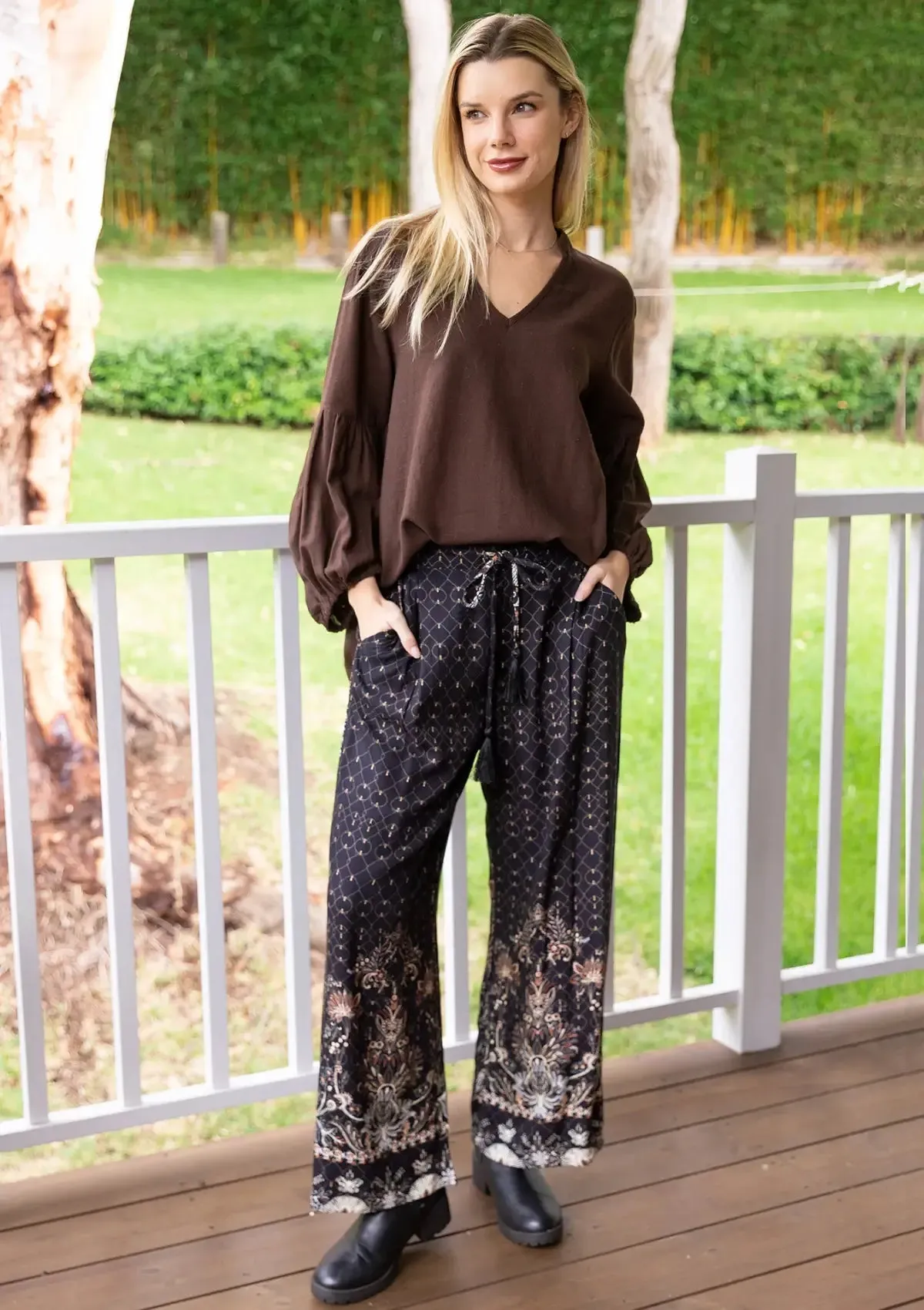 Kalista Pants - Black   Gold