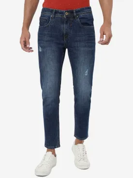 Mid Blue Solid Urban Fit Jeans | Greenfibre