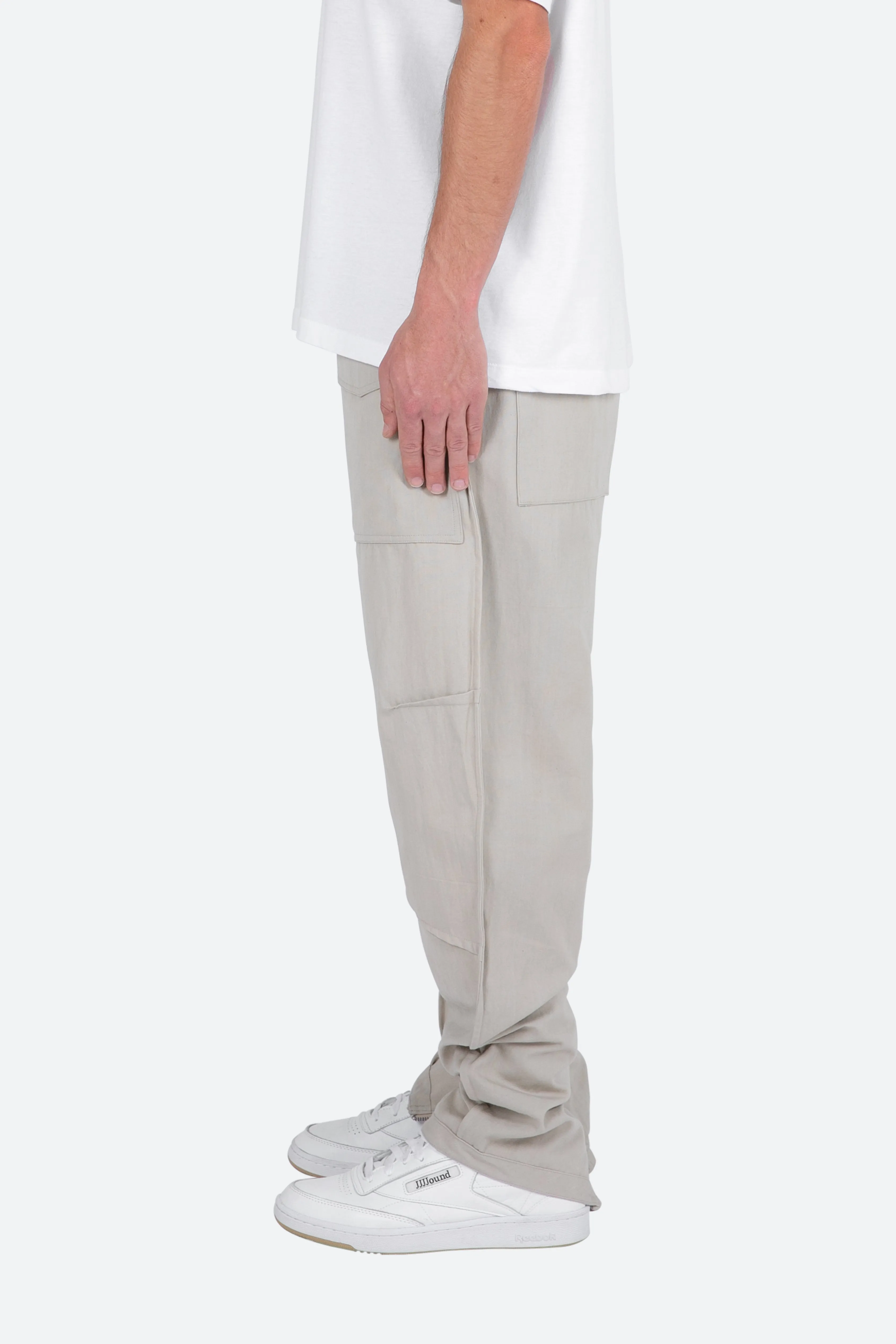 Multi Zip Cargo Pants - Stone