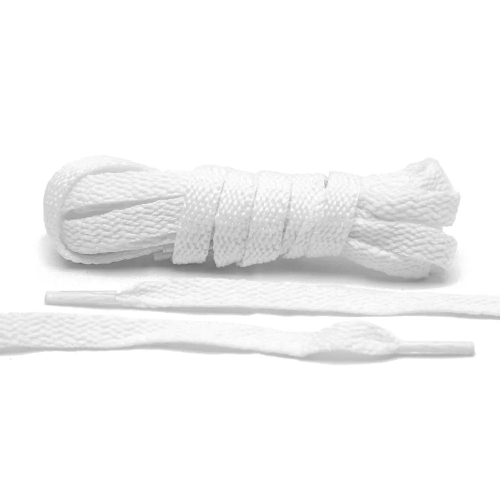 White Flat Shoe Laces