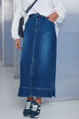 Whitney Washed Denim Skirt